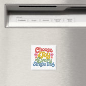Choose Joy Every Single Day Retro Rainbow Magnet (In Situ (Geschirrspüler))