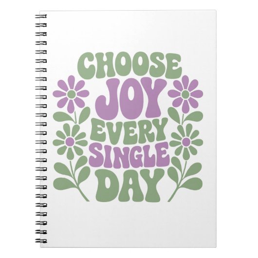 Choose Joy Every Single Day Sage Lavender  Notizblock (Vorderseite)