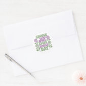 Choose Joy Every Single Day Sage Lavender Runder Aufkleber (Umschlag)