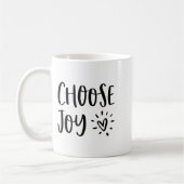 Choose Joy Hapness Heart Insrational Motivational Kaffeetasse (Links)