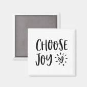 Choose Joy Hapness Heart Insrational Motivational  Magnet (Vorderseite/Rückseite)