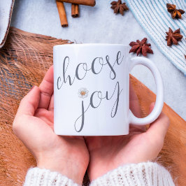 "Choose Joy" Inspiration Minimalistisch Kaffeetasse