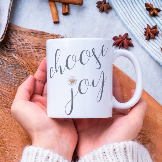 "Choose Joy" Inspiration Minimalistisch Kaffeetasse