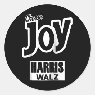 Choose Joy Kamala Harris Tim Walz Slogan 2024 Gala Runder Aufkleber