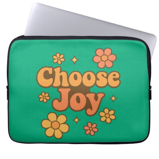 Choose Joy Minimalist Art - Positive Mindset Print Laptopschutzhülle (Vorderseite)