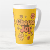 Choose Joy Minimalist Art - Positive Mindset Print Milchtasse (Rechte Ecke)