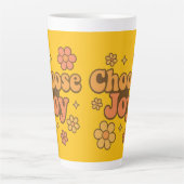 Choose Joy Minimalist Art - Positive Mindset Print Milchtasse (Vorderseite)