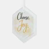 Choose Joy Ornament Aus Glas (Vorderseite Links)