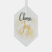 Choose Joy Ornament Aus Glas (Vorderseite Rechts)