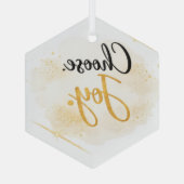 Choose Joy Ornament Aus Glas (Rückseite)