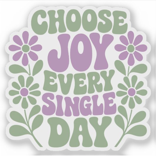 Choose Joy Sage Lavender Sticker (Vorderseite)