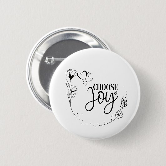"Choose Joy!" - Skriptpositives Zitat Inspiration Button (Vorne & Hinten)