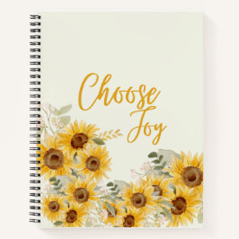 "Choose Joy" Sunflower Journal/Notebook Notizblock