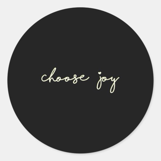 Choose Joy - Uplifting, Motivational - Choosing Jo Runder Aufkleber (Vorderseite)