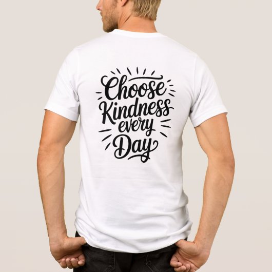 Choose Kindness Every Day Stylish Text Vector Tri-Blend Shirt (Rückseite)