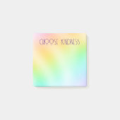 "Choose Kindness" - farbenfrohe Pastel Post-it Klebezettel (Vorderseite)
