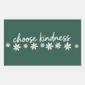 Choose Kindness Inspirational Motivational Teacher Rechteckiger Aufkleber (Vorderseite)