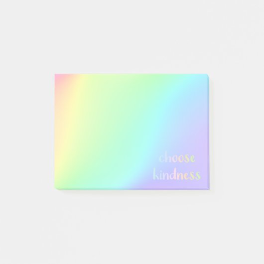 "Choose Kindness" Pastel Rainbow Aesthetic Post-it Klebezettel (Vorderseite)