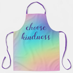 "Choose Kindness" Pastel Rainbow Gradient Schürze