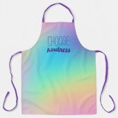 "Choose Kindness" Pastel Rainbow Gradient Schürze (Vorderseite)