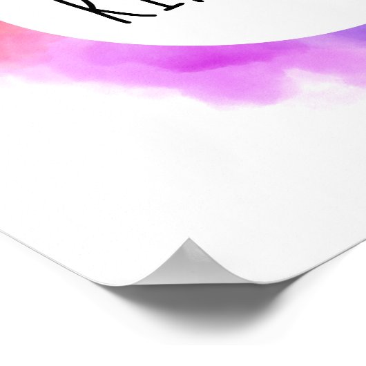 Choose Kindness Quote Rainbow Clouds Poster (Ecke)