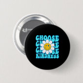 Choose kindness smile face inspirational world dow button (Vorne & Hinten)