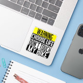 Choose Life Don't Touch My Bike Aufkleber (Laptop mit iPhone)