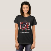Choose Life Vasculitis Awareness American Flag T-Shirt (Vorne ganz)
