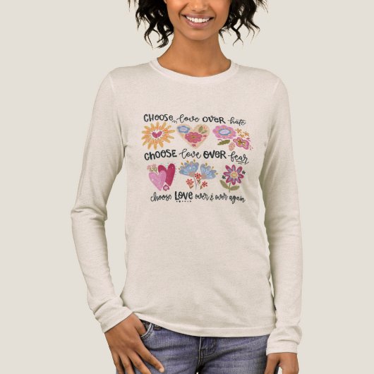 Choose love over hate. Choose love over fear. Tri-Blend Shirt (Vorderseite)