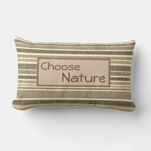 "Choose Nature" Minimalistisch Natural Earth Tone Lendenkissen