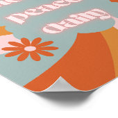 Choose Peace Daily – Minimalist Motivational desig Poster (Ecke)