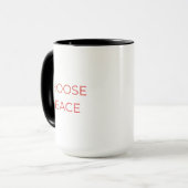 Choose Peace Mug | Minimal Aesthetic Soft Life Cof Tasse (Vorderseite Links)