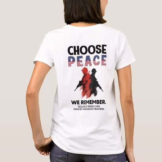 Choose Peace we remember 2 Soldier shooting DC T-Shirt (Rückseite)