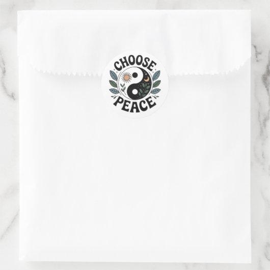 Choose Peace Yin-Yang Sticker (Tasche)