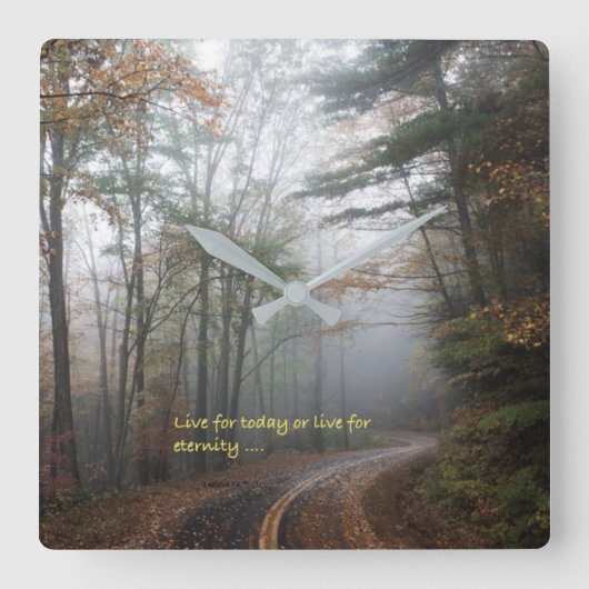 "Choose" Quadratische Wanduhr (Vorderseite)