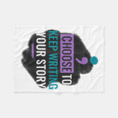 Choose To Keep Writing Your The Story For Women Me Fleecedecke (Vorderseite (Horizontal))