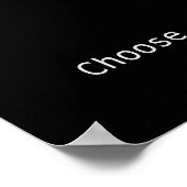 "Choose to Shine" Sonnenblumenmotiv Black & White Poster (Ecke)