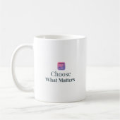 Choose What Matters Minimal Motivational Mug Kaffeetasse (Links)