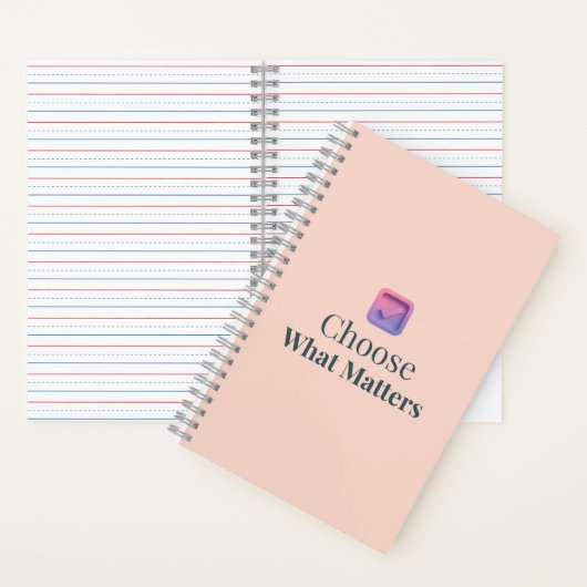 Choose What Matters Minimal Motivational Notebook Notizblock (Innen)