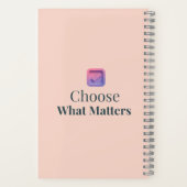 Choose What Matters Minimal Motivational Notebook Notizblock (Rückseite)