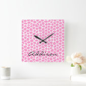 Choose Your Color Giraffe Wall Clock Quadratische Wanduhr (Zuhause)