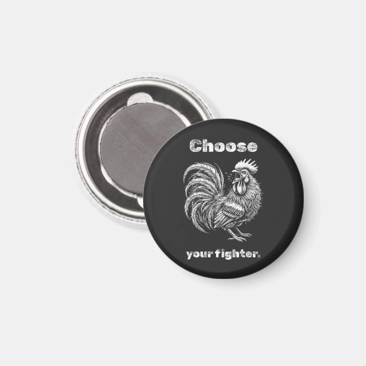 Choose Your Fighter – Demon Rooster. Magnet (Vorderseite/Rückseite)