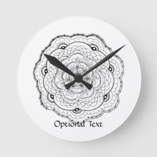 Choose Your Own Color Lacy Crochet Look Flower Runde Wanduhr