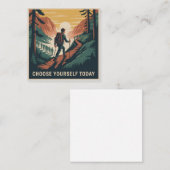 Choose Yourself Today Quadratische Visitenkarte (Vorne/Hinten)