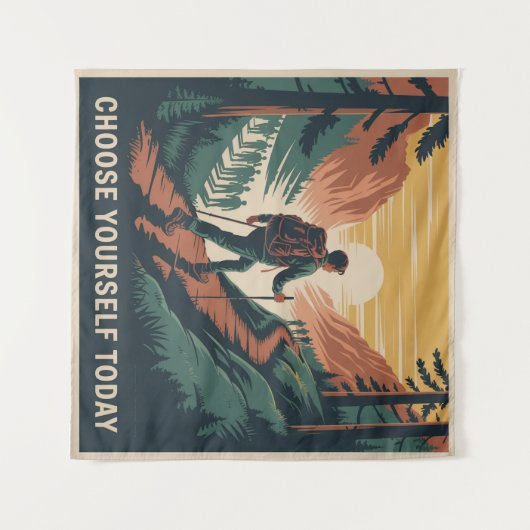 Choose Yourself Today Wandteppich (Vorderseite (Horizontal))