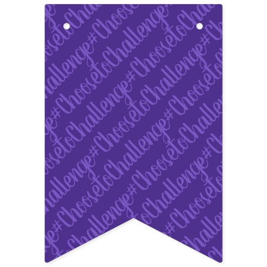 #ChoosetoChallenge Internationaler Frauentag Wimpelkette (Dritte Fahne)