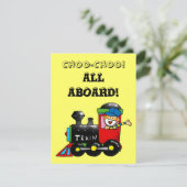 Chootherapie-Zug 1. Geburtstag Party Einladung (Stehend Vorderseite)