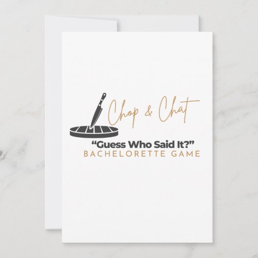 Chop and Chat : Wer sagte es ?Holiday Card? Dankeskarte (Vorderseite)