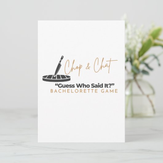 Chop and Chat : Wer sagte es ?Holiday Card? Dankeskarte (Stehend Vorderseite)