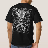 Chop Chop Chop Funny Manic Koch Skull T-Shirt (Rückseite)